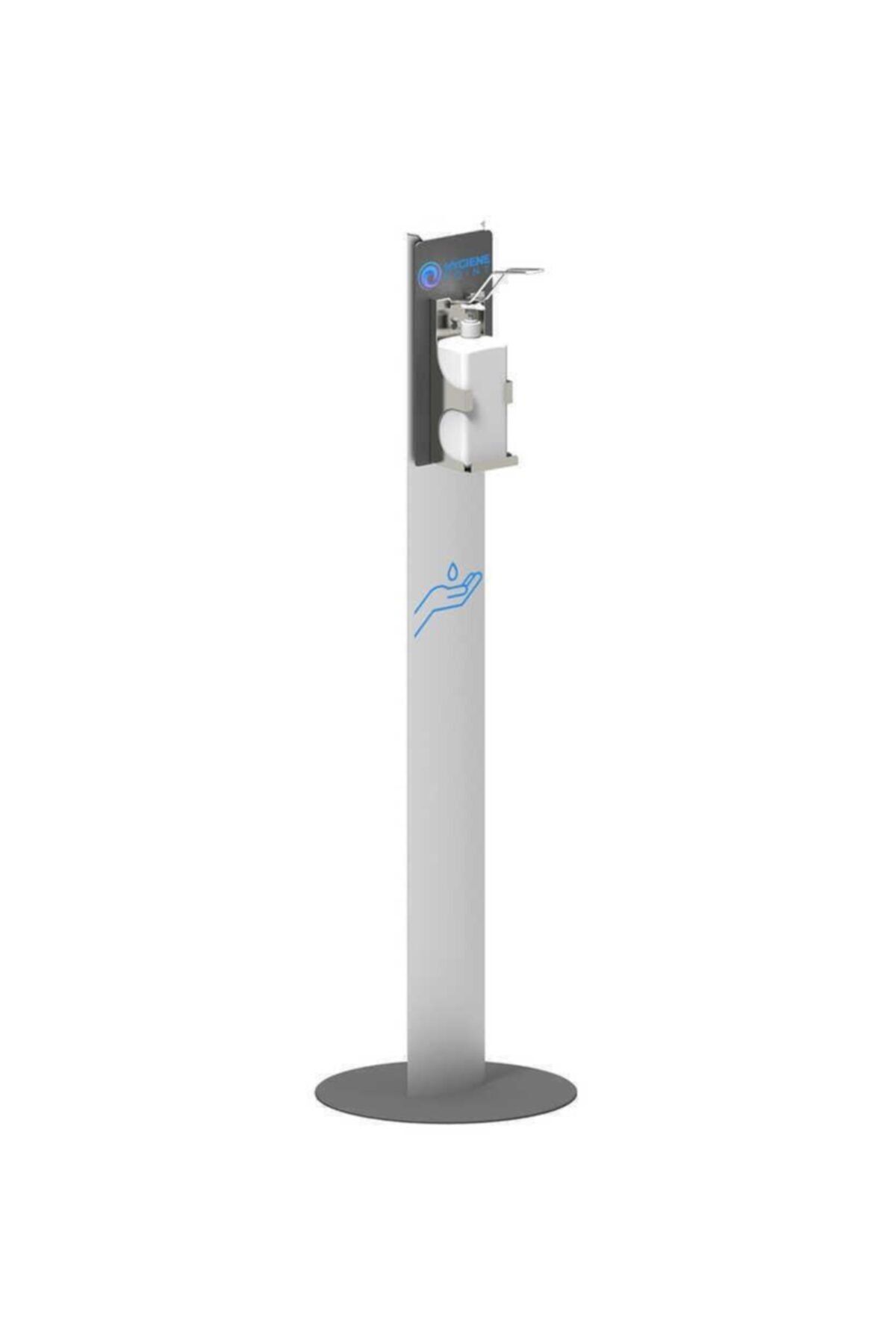 Hygiene Point Alüminyum El Dezenfektan Standı- Manuel Dispenser Siyah