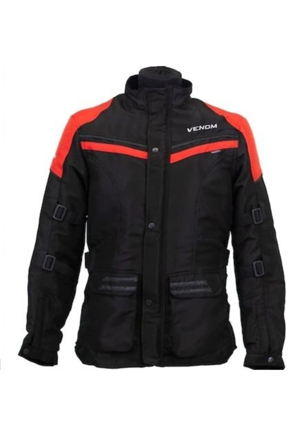 VENOM Touring Pro Kışlık Motosiklet Montu (kırmızı-siyah)