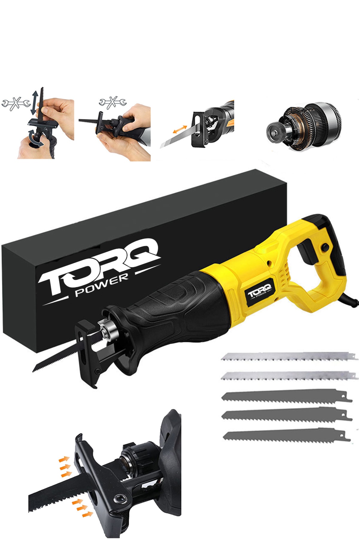 TORQ POWER Tx-4000w Otomatik Şanzuman Tilki Kuyruğu Kemik Kesim Makinası 5 Adet Bıçak Hediyeli