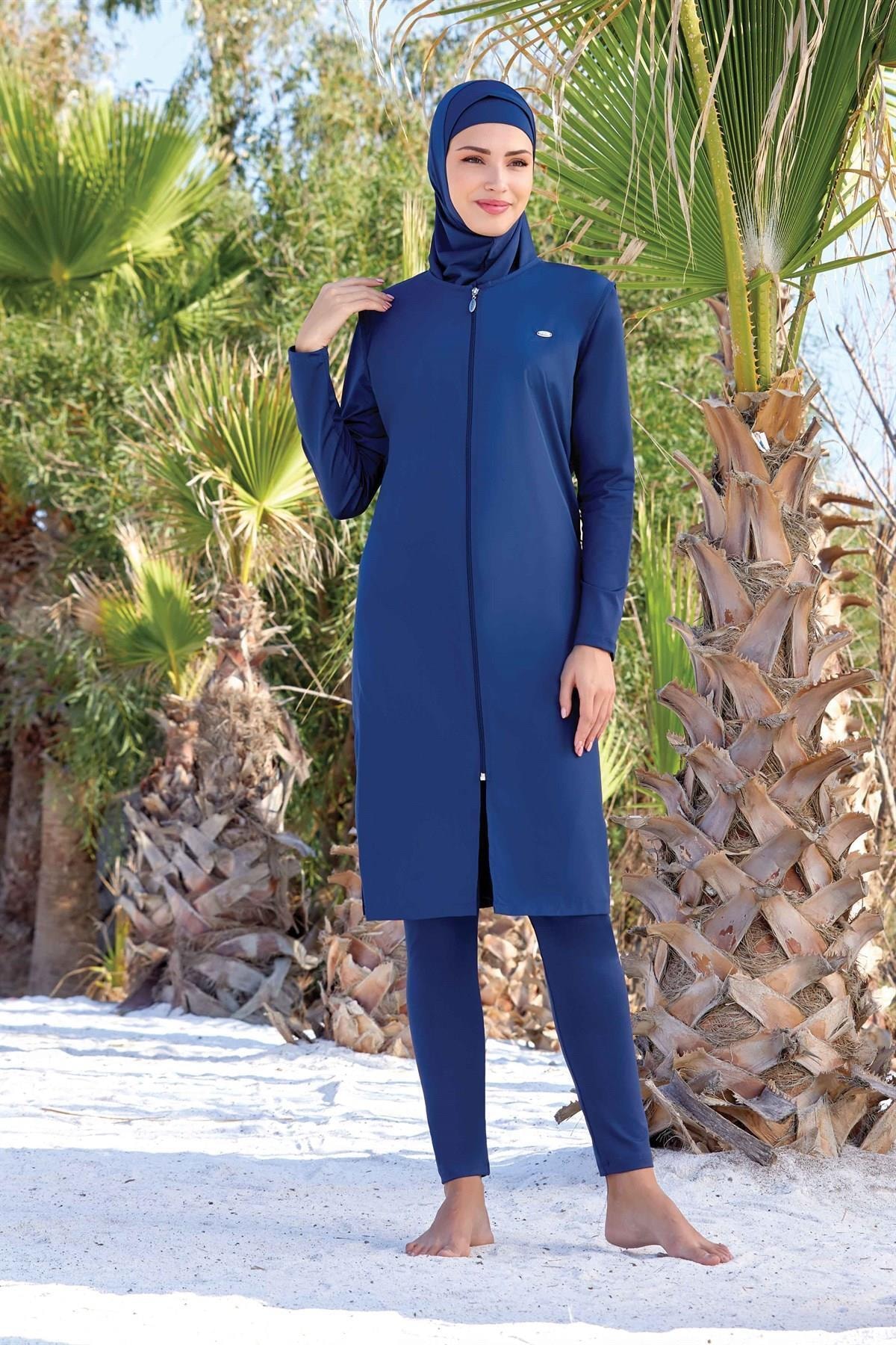 Adasea Slim Fit Jile Tam Kapalı Tesettür Mayo 1250