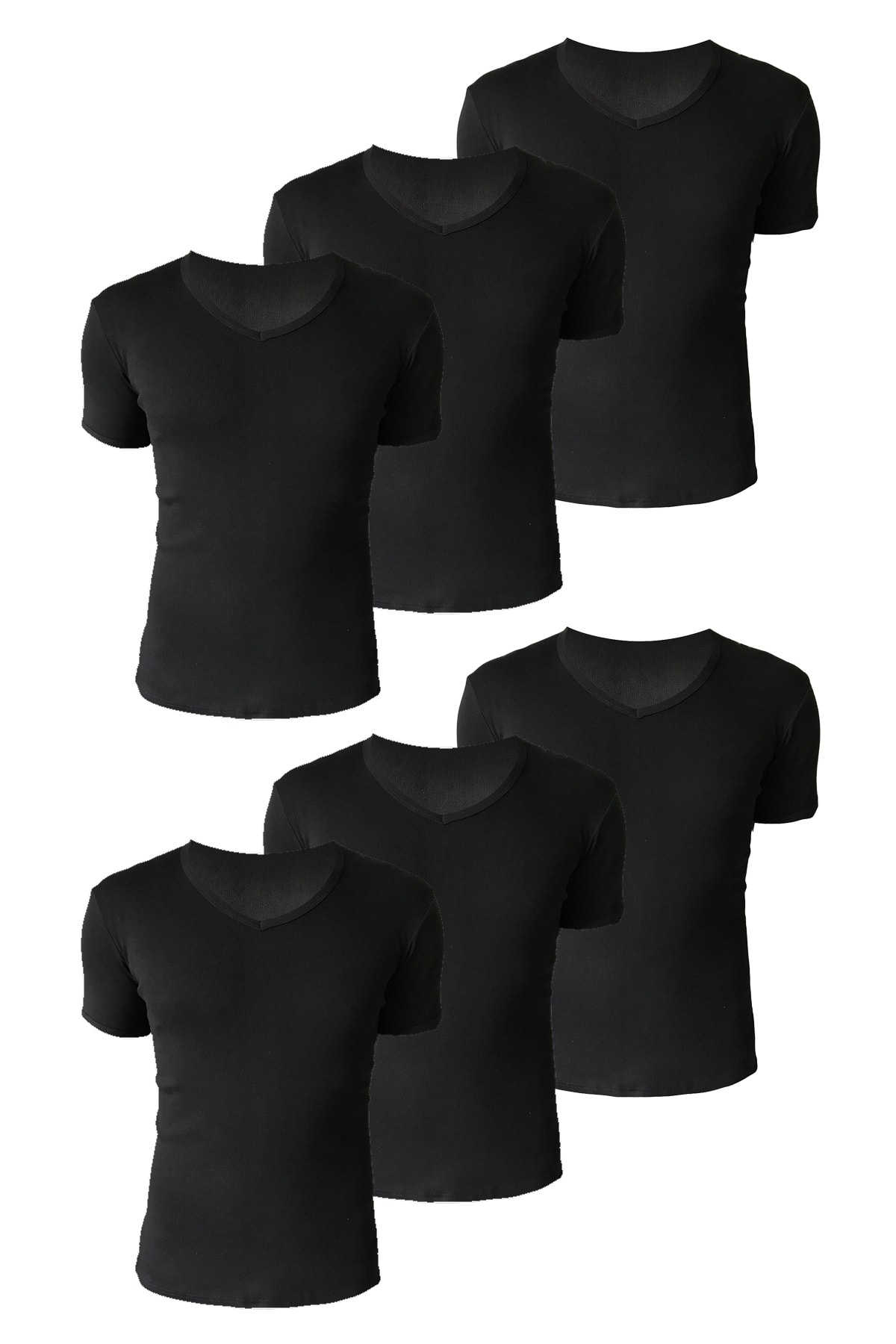 josejuan 6'lı Erkek Atlet V Yaka Yarım Kollu Ribana Mdjnwuwfnl320657a