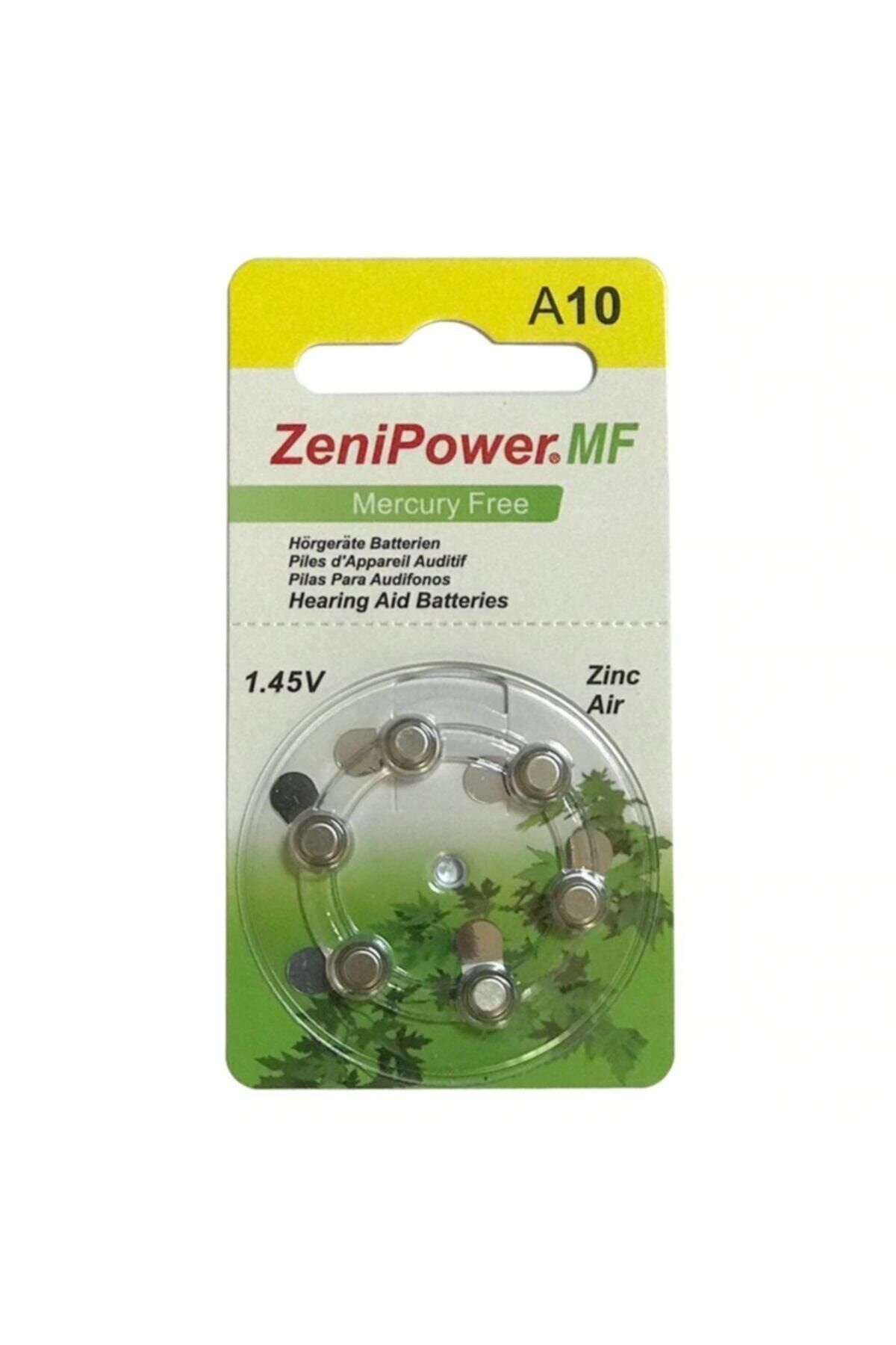 ZeniPOWER A10 Numara Kulaklık Işitme Cihazı Pili 5 Paket-30 Adet