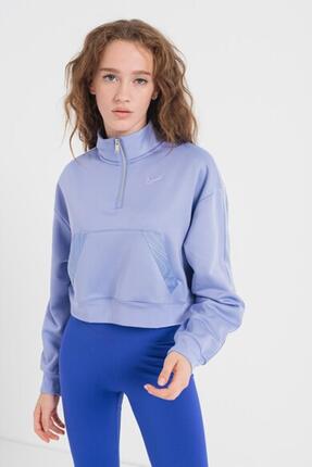 Therma-fit Crop Şardonlu Kadın Mavi Sweatshirt Image 0
