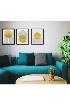 3 Parça Ahşap Tablo Seti Dekoratif Çoklu Baskı Image 0