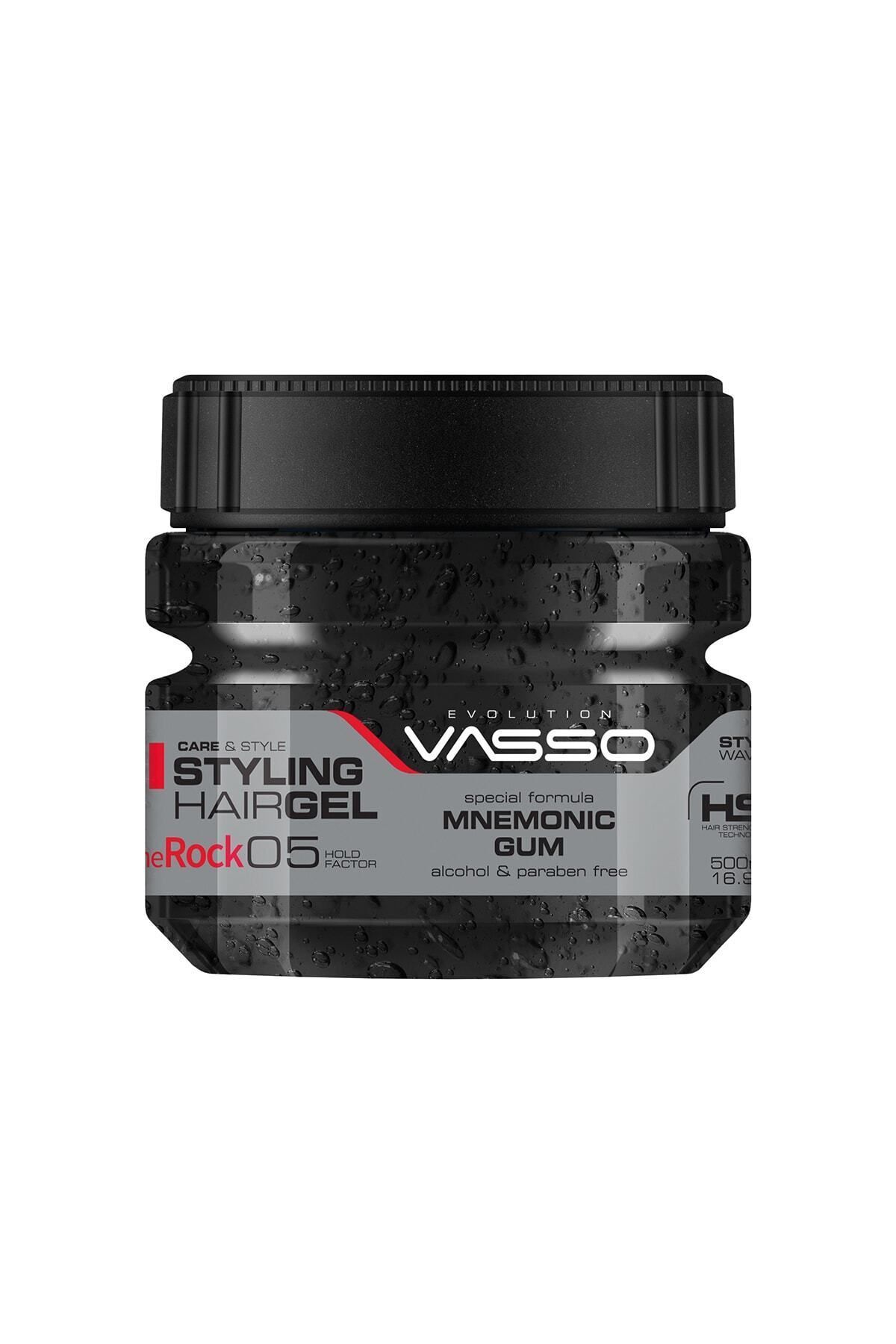 Extra Strong Hold Memory Hair Gel - Vasso The Rock Ultra Hold Styling Gum Gel 500 ml