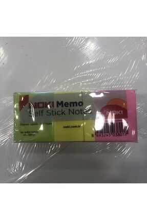 Memo Yapışkanlı Not Kağıdı 75x75 Mm 100 Yaprak X 12 Adet - Karışık Neon Renk Image 0
