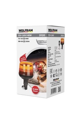 Led Tepe Döner İkaz Lambası Körük Bağlantılı 10 Fonksiyon 12/24V E-Belgeli 48W Image 0