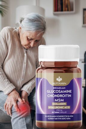 Glukozamin 60 Tablet Glucosamıne Chondroıtın MSM Kollajen Hyluronik Asit Image 0