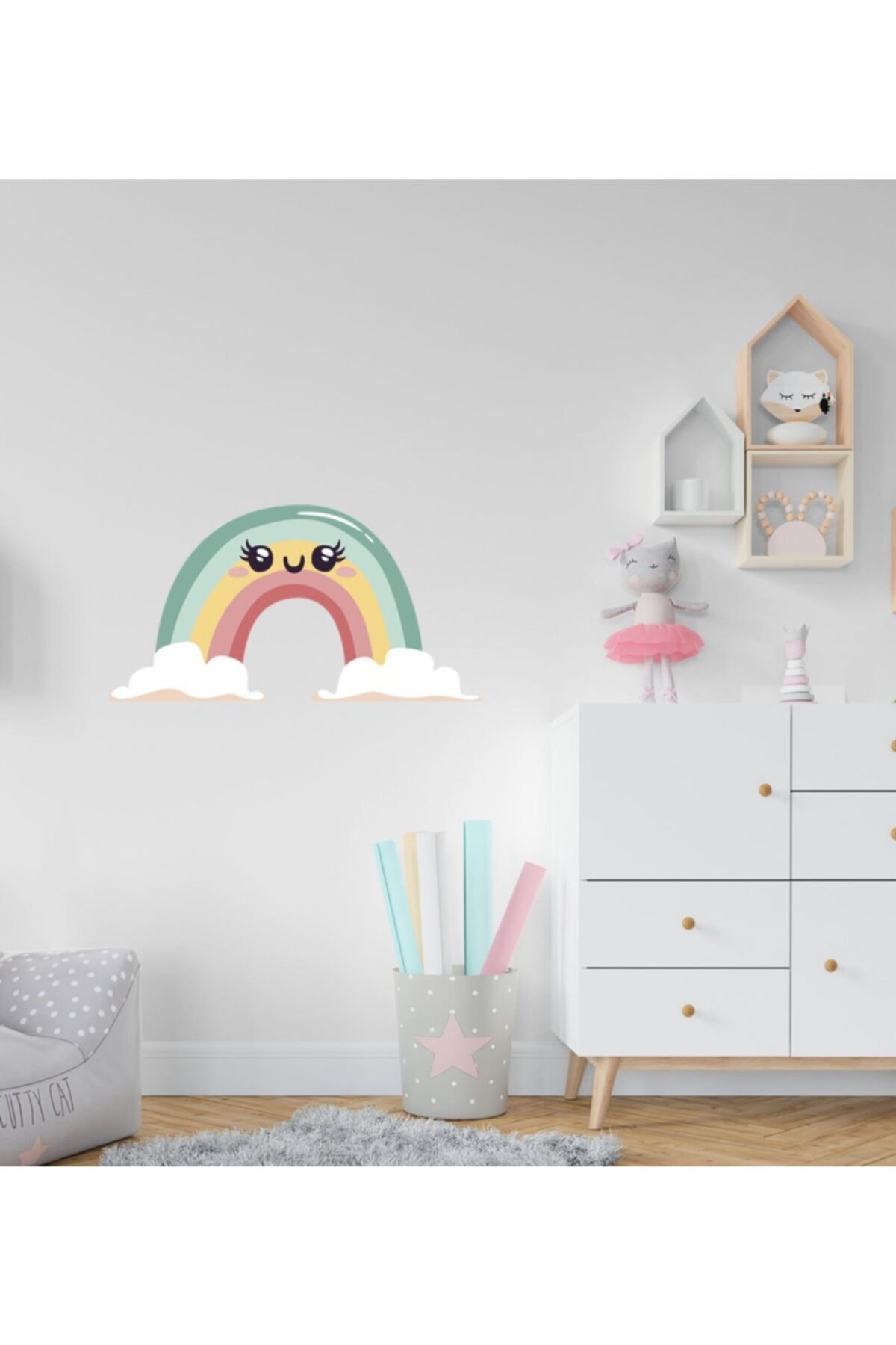 BK Gift Gökkuşağı Tasarımlı Çocuk Odası Duvar Sticker-2