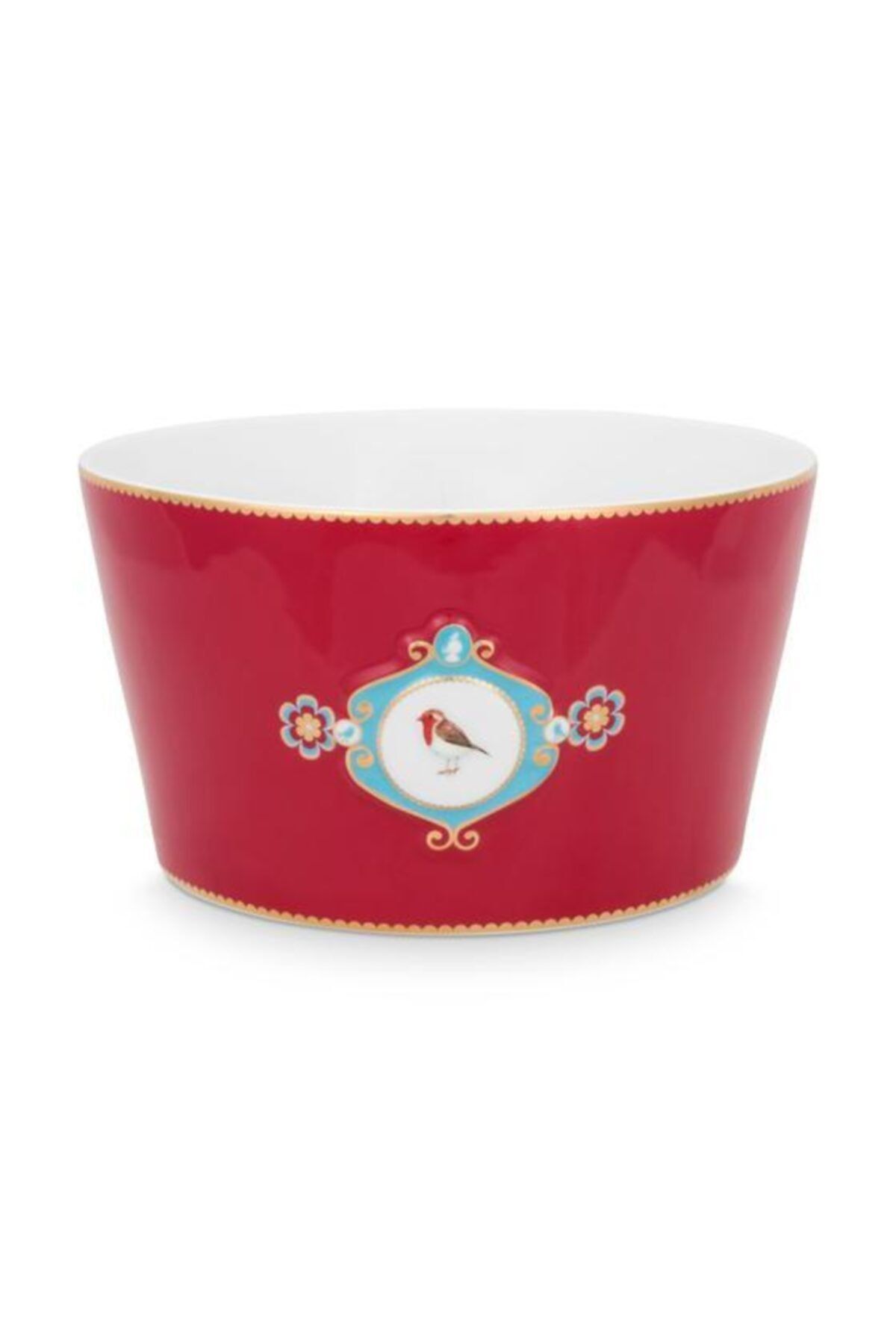 Pip Studio Love Bird Kırmızı Madalyon Desenli Kase 20 Cm