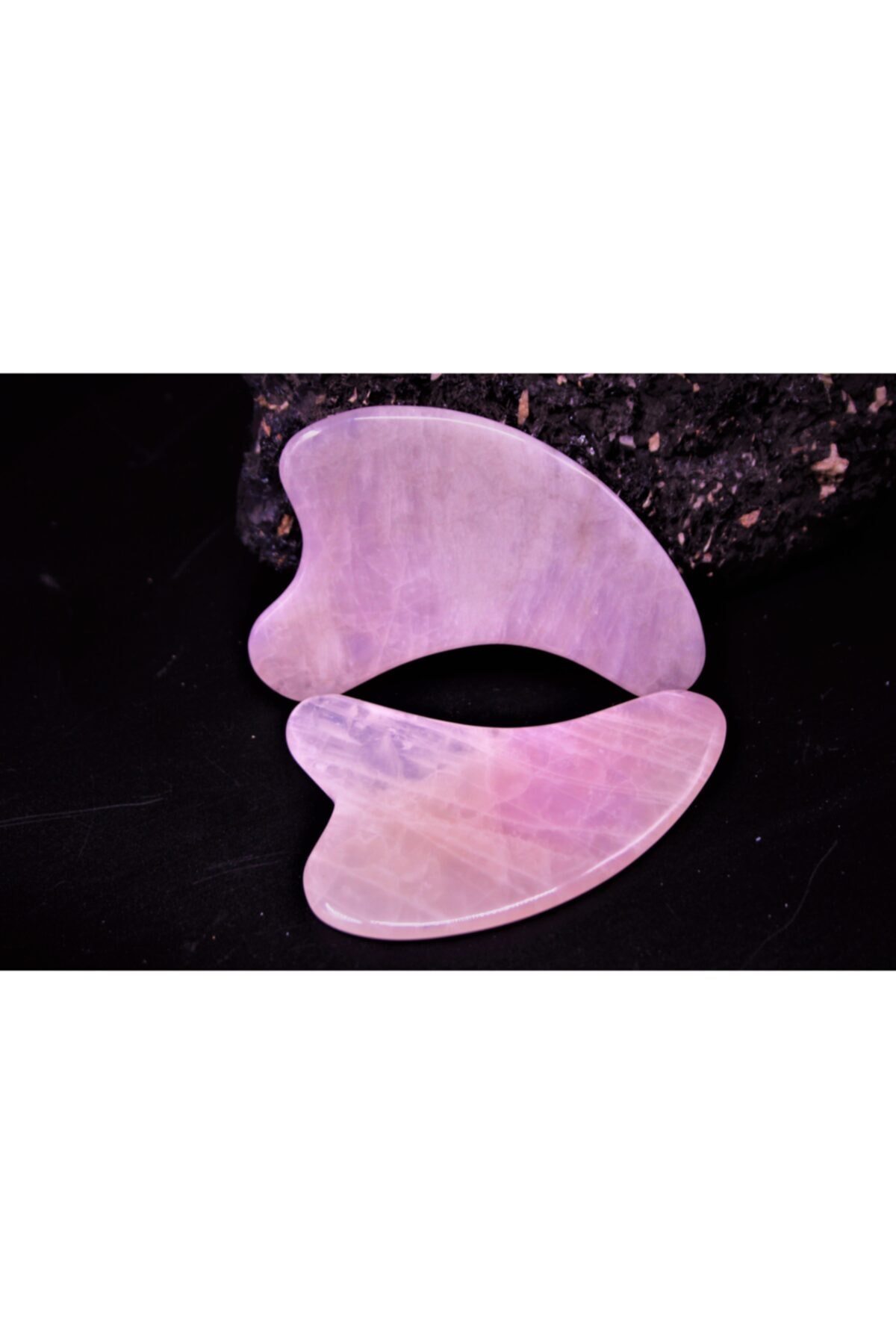 ciostone Pembe Kuvars Yamuk Kalp Gua Sha Doğaltaş