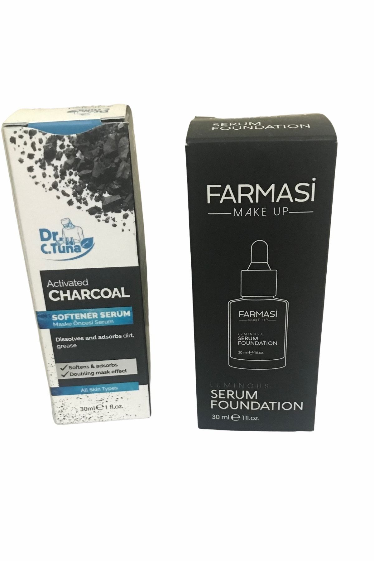 Farmasi Aktif Karbon Serum Ve Make Up Serum Fondöten Makyaj Seti