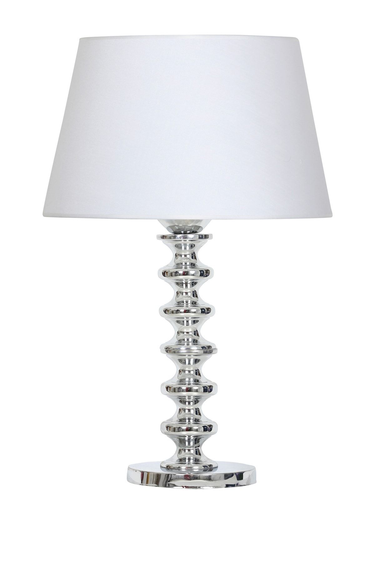 Vinner Krom Kaplama Jasmine Series Ab-5807 Metal Abajur - Beyaz
