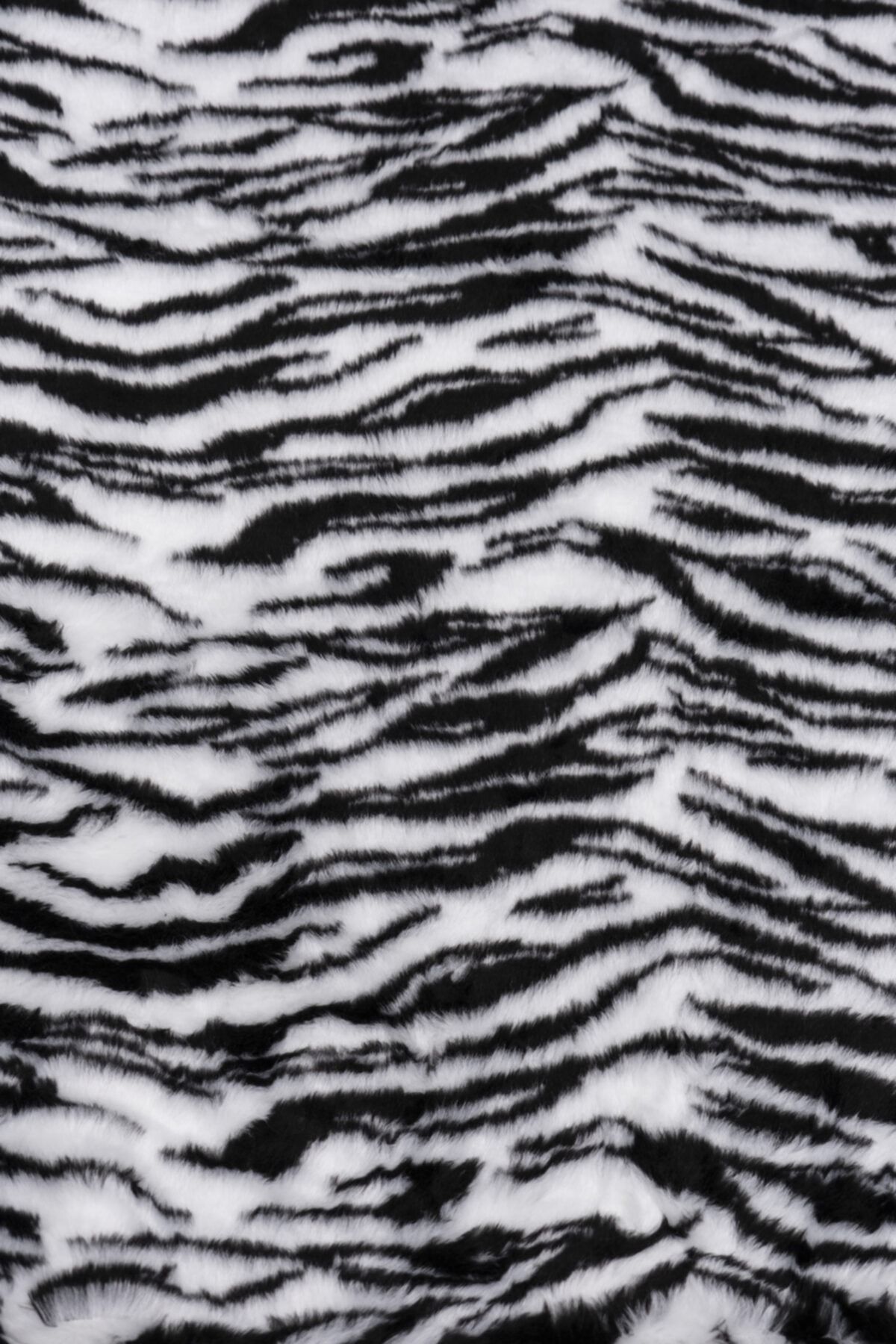 PELTEKS Zebra Desenli Peluş Kumaş