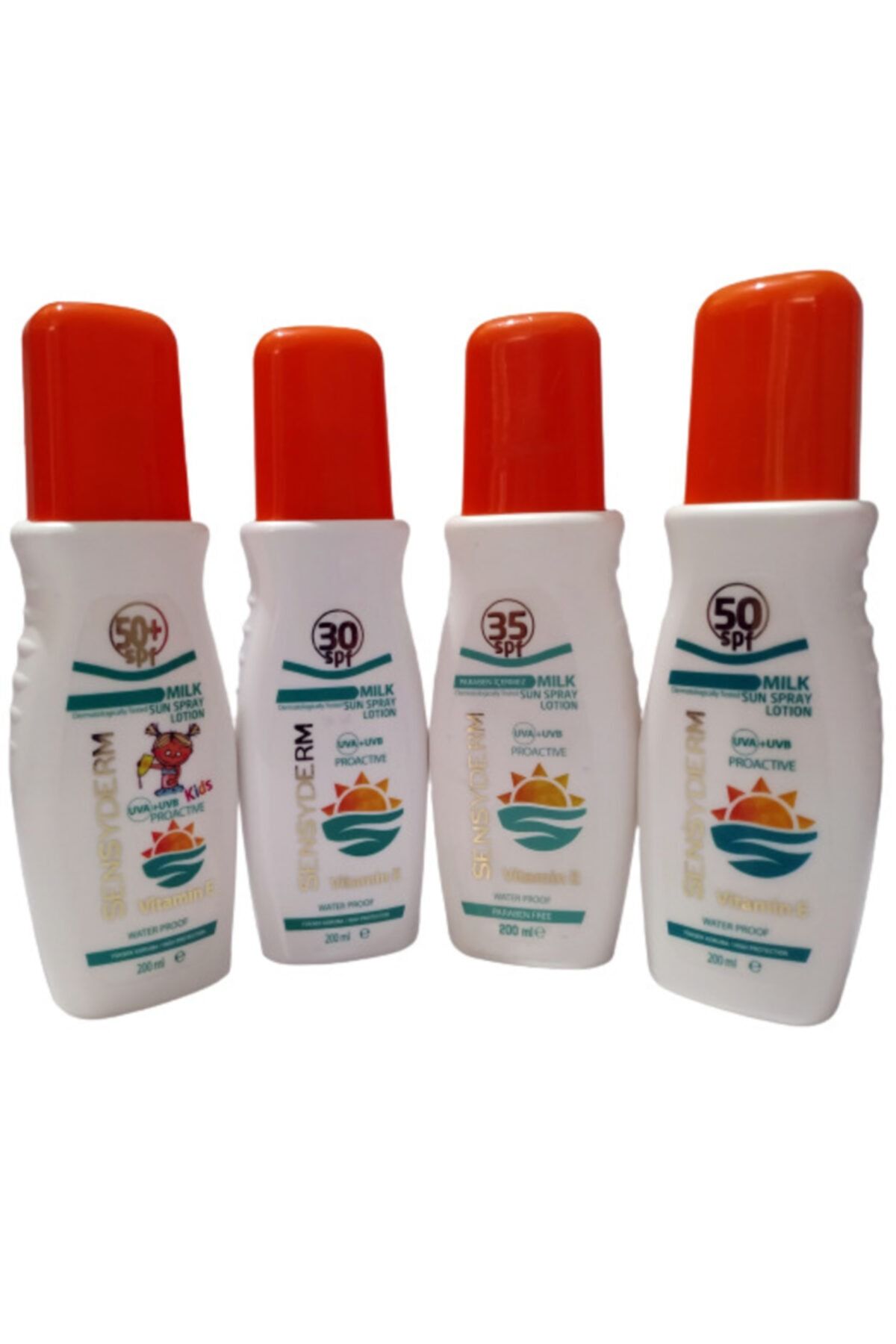 Sensyderm 50spf-50spf Kids-35spf-30spf Aile Tatil Boyu Güneş Losyon Sprey 800ml