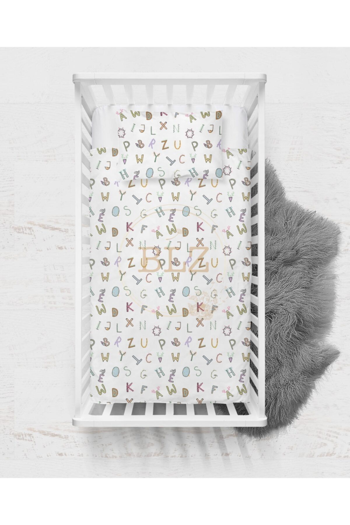 BLZ Alphabet Tek Kişilik Nevresim Takımı