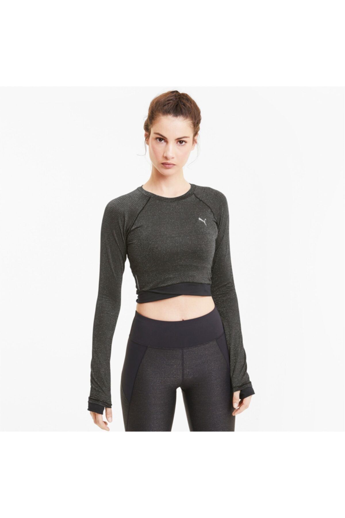Puma Kadın Spor Sweatshirt - Studio Metallic LS - 51951501