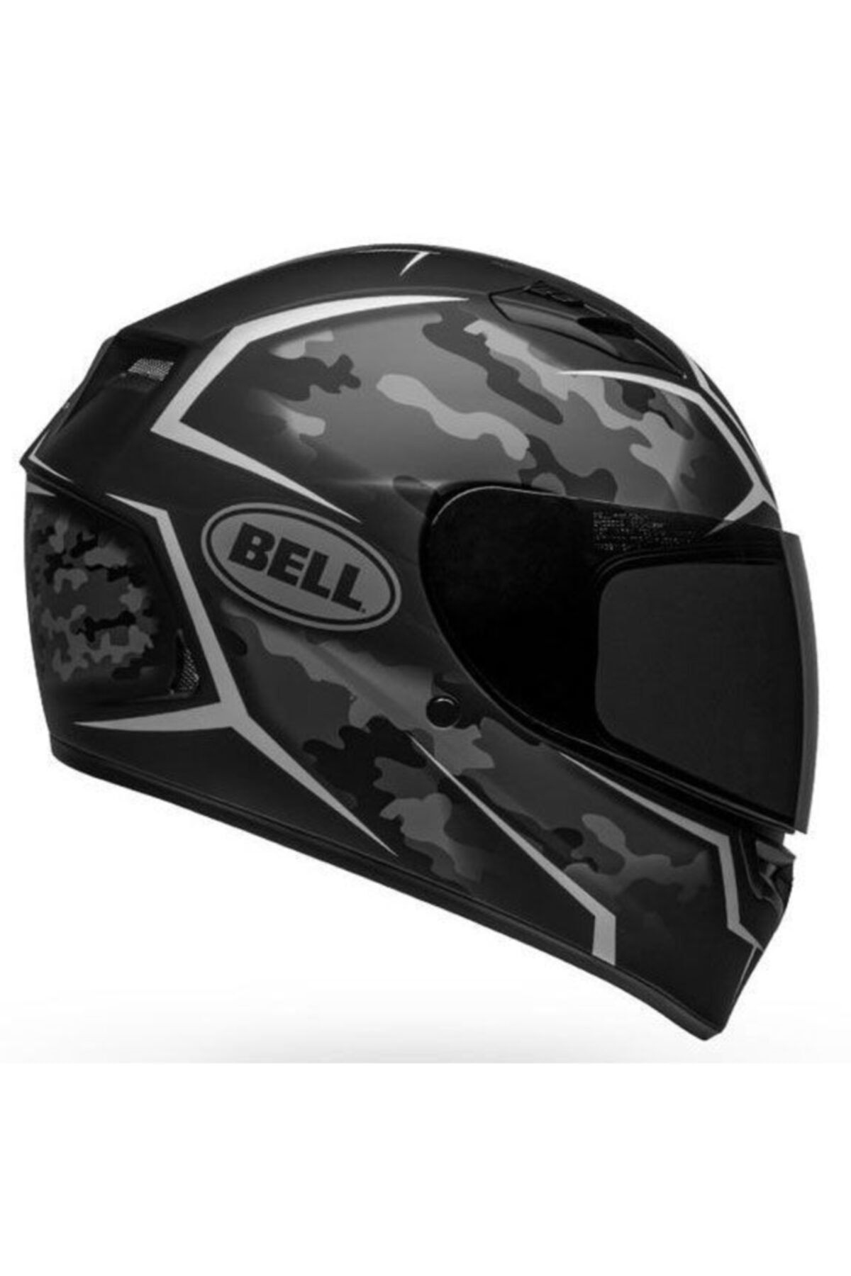 Bell Qualifier Stealth Camo Kapalı Kask (mat Siyah-beyaz)