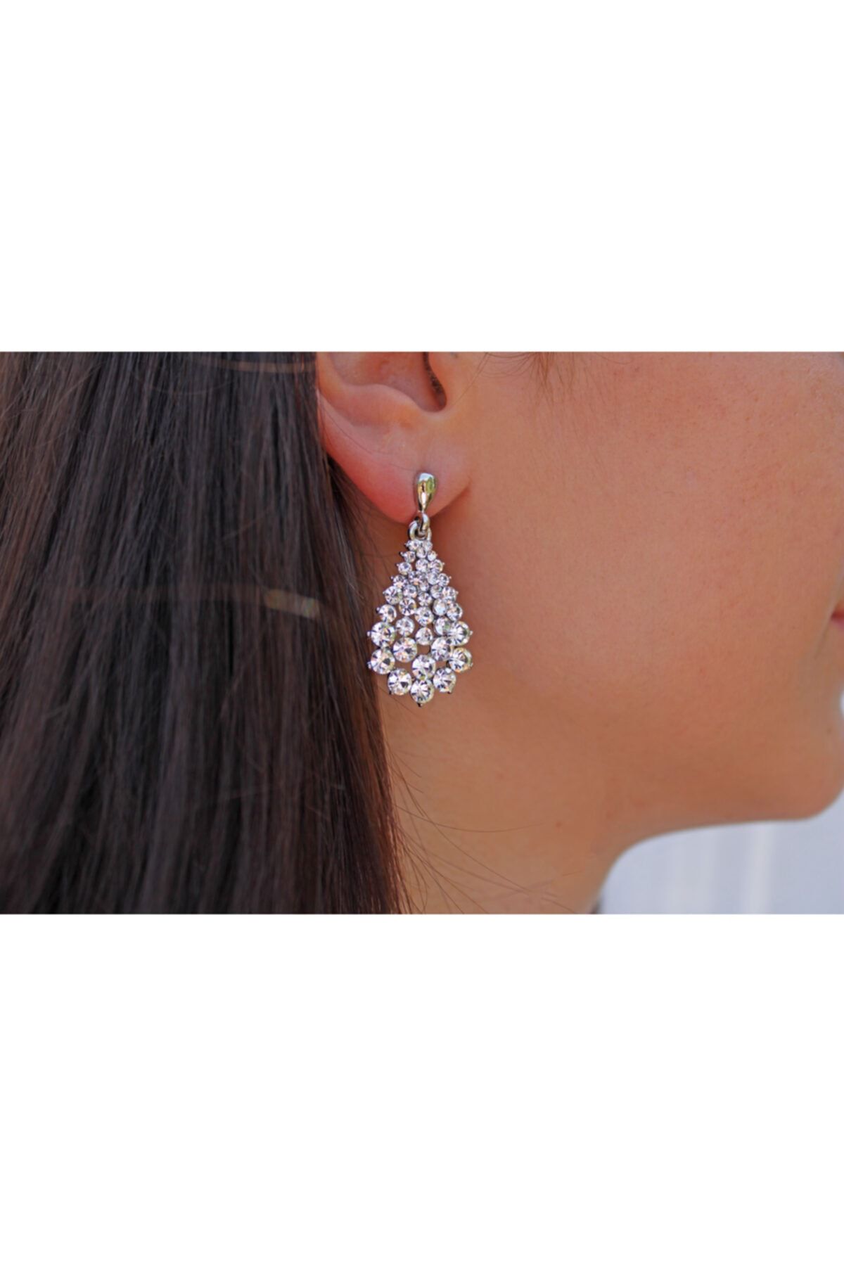 Hayber accessories Damla Taşlı Abiye Küpe