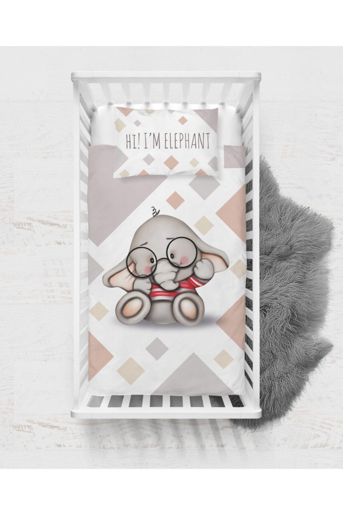 BLZ Hi! I'm Elephant Tek Kişilik Nevresim Takımı