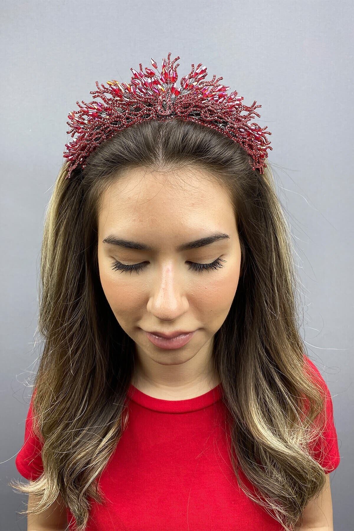 Hayalperest boncuk Zehra Model Gelin Kına Tacı