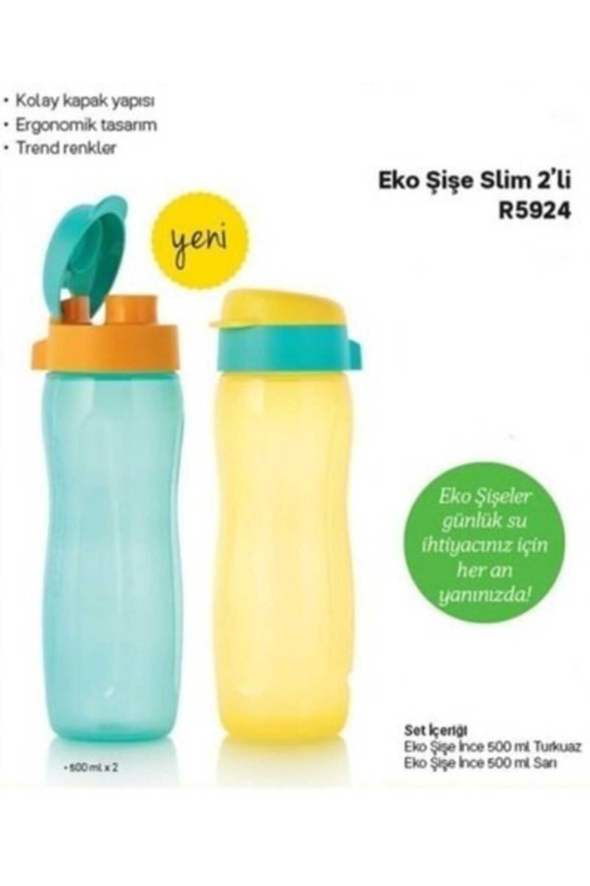 tupperware slim eko sise 500 ml 2 li set fiyati yorumlari trendyol