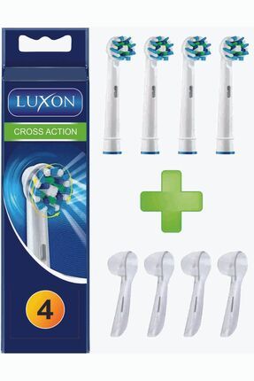 Oral B Uyumlu Şarjlı Ve Pilli Diş Fırçası 4 Adet Yedek Başlık Oral B Uyumlu Başlık 4 Koruyucu Kapak Image 0