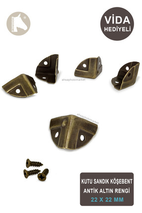 Kutu Sandik Metal Kosebent Kose Koruyucu(22x22 mm) 12 ADET Image 0