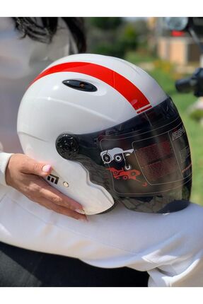 FENOMEN/Fullface Güneş Vizörlü ve Renkli Camlı Kask Image 4