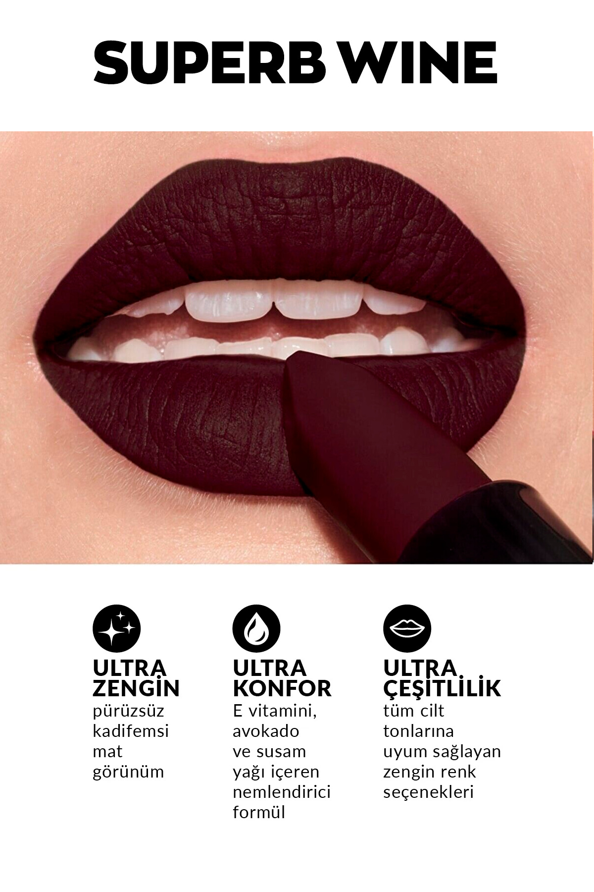 رژ لب مات شگفت انگیز موکا + مداد چشم مشکی + رژ لب مات عالی شرابی + آینه جیبی Lovider