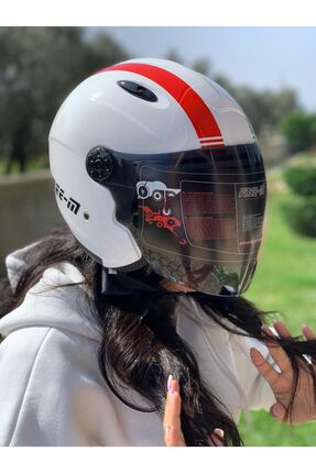 FENOMEN/Fullface Güneş Vizörlü ve Renkli Camlı Kask Image 6