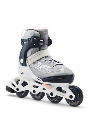 4 Kademeli Ayarlanabilir Çocuk Paten Siyah Gri Image 0