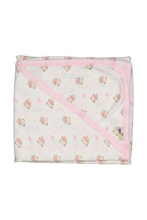 Bebek Tek Kat Kapşonlu Penye Battaniye Kundak 80x90 Cm Image 0