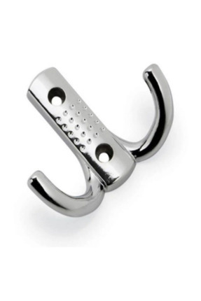 Noktalı Metal Askı Şık Portmanto Askılık Dolap Mobilya Askısı Parlak Krom Image 1