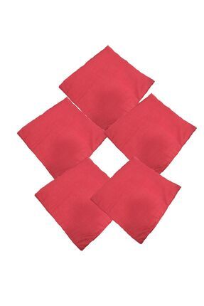 5 Adet Düz Renk Kırmızı Bandana Image 0