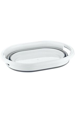 Beyaz Katlanır Çamaşır Sepeti 25 Lt Çamaşır Selesi Akardiyon Image 2