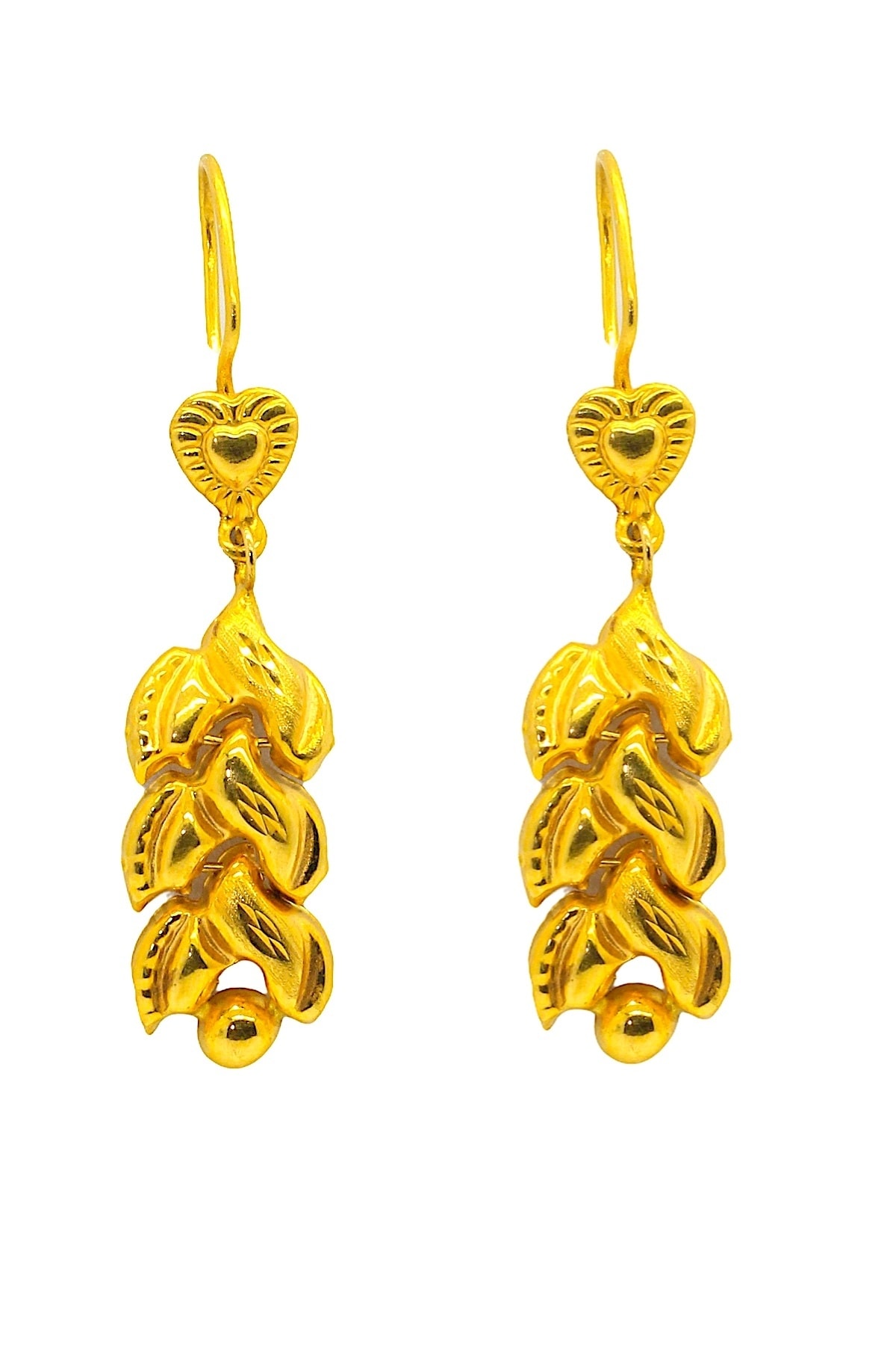 CiGOLD Taşsız Küpe 22 Ayar Altın 2,91 Gr 6393