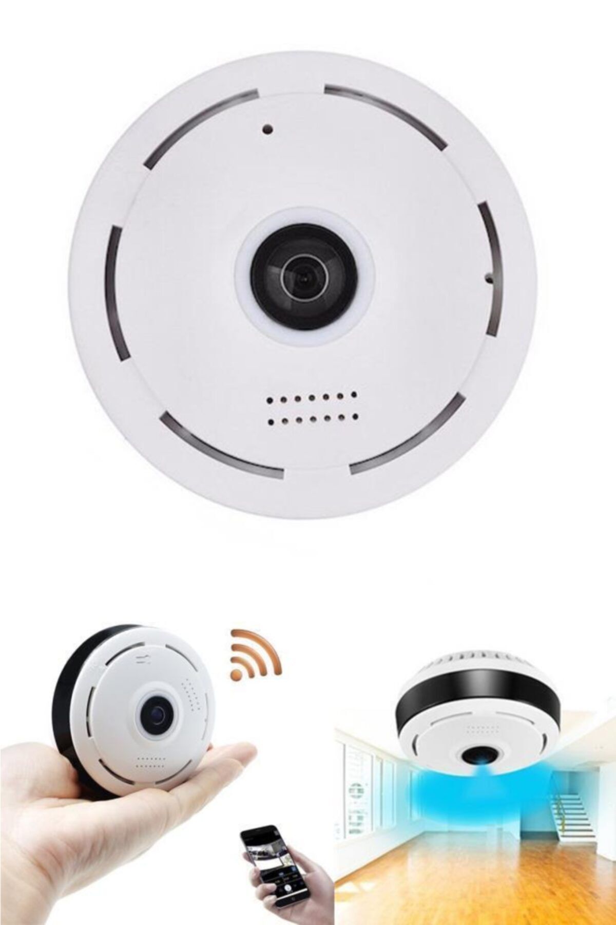 Taled V380 Panoramik Balık Gözlü 360° 1080p Hd Wifi Mini Güvenlik Kamerası