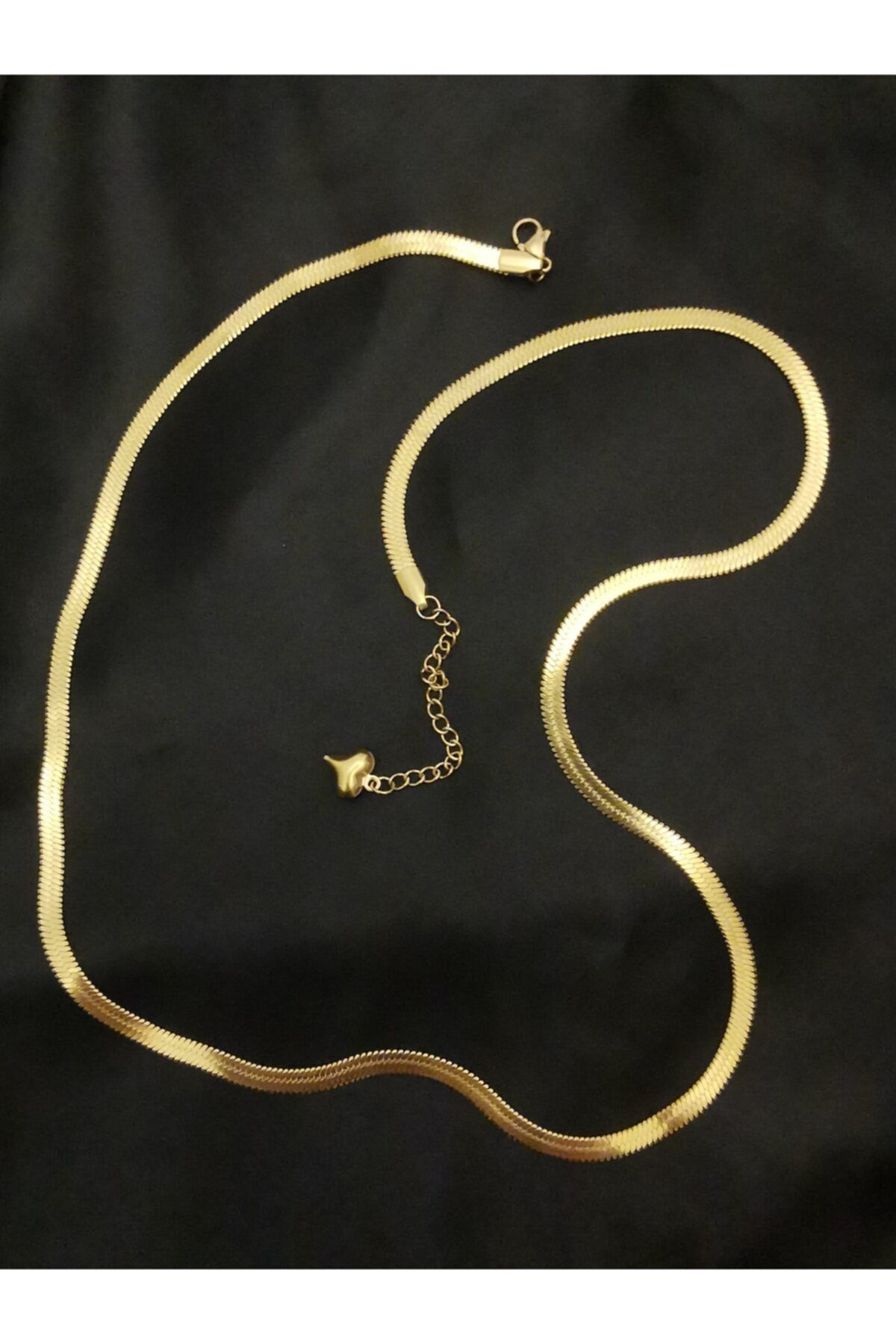 Hypnos Accessories Kalp Detaylı İtalyan Zincir