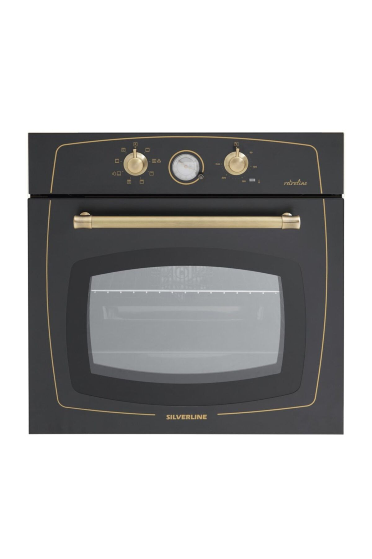 Silverline Rs6235b03 Multifonksiyonel Rustik Siyah Emaye Fırın