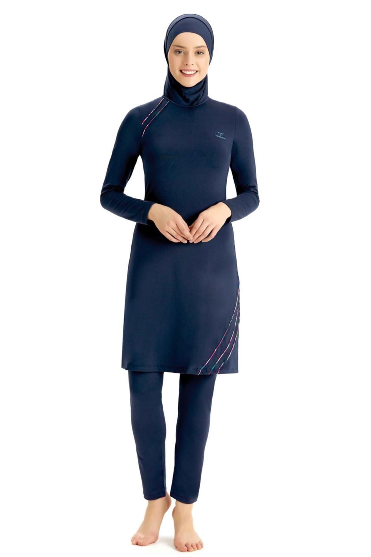 TESMAY Slim Fit Likralı Tam Kapalı Tesettür Mayo 0331
