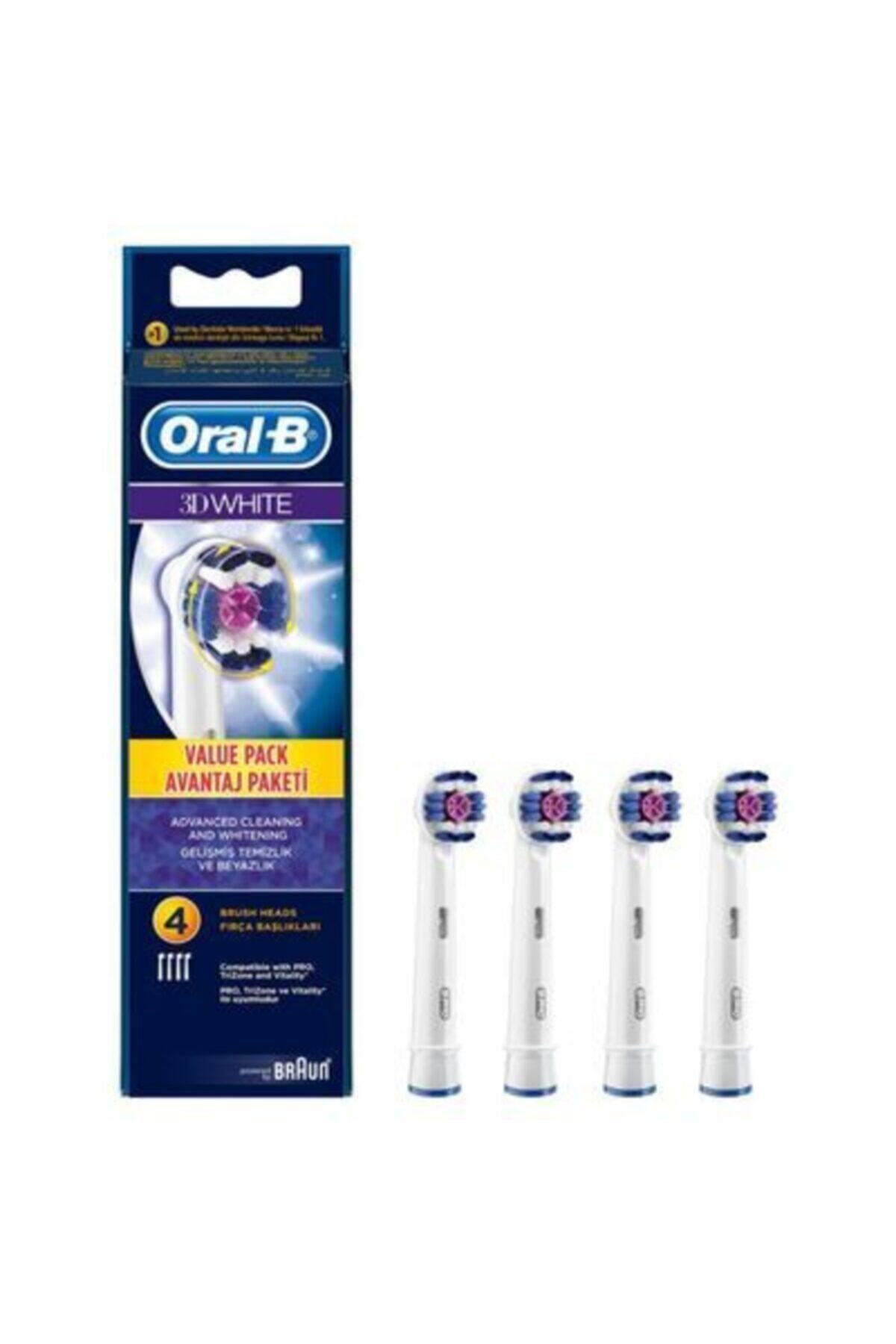 OralB Dörtlü Yedek Başlık 3d White