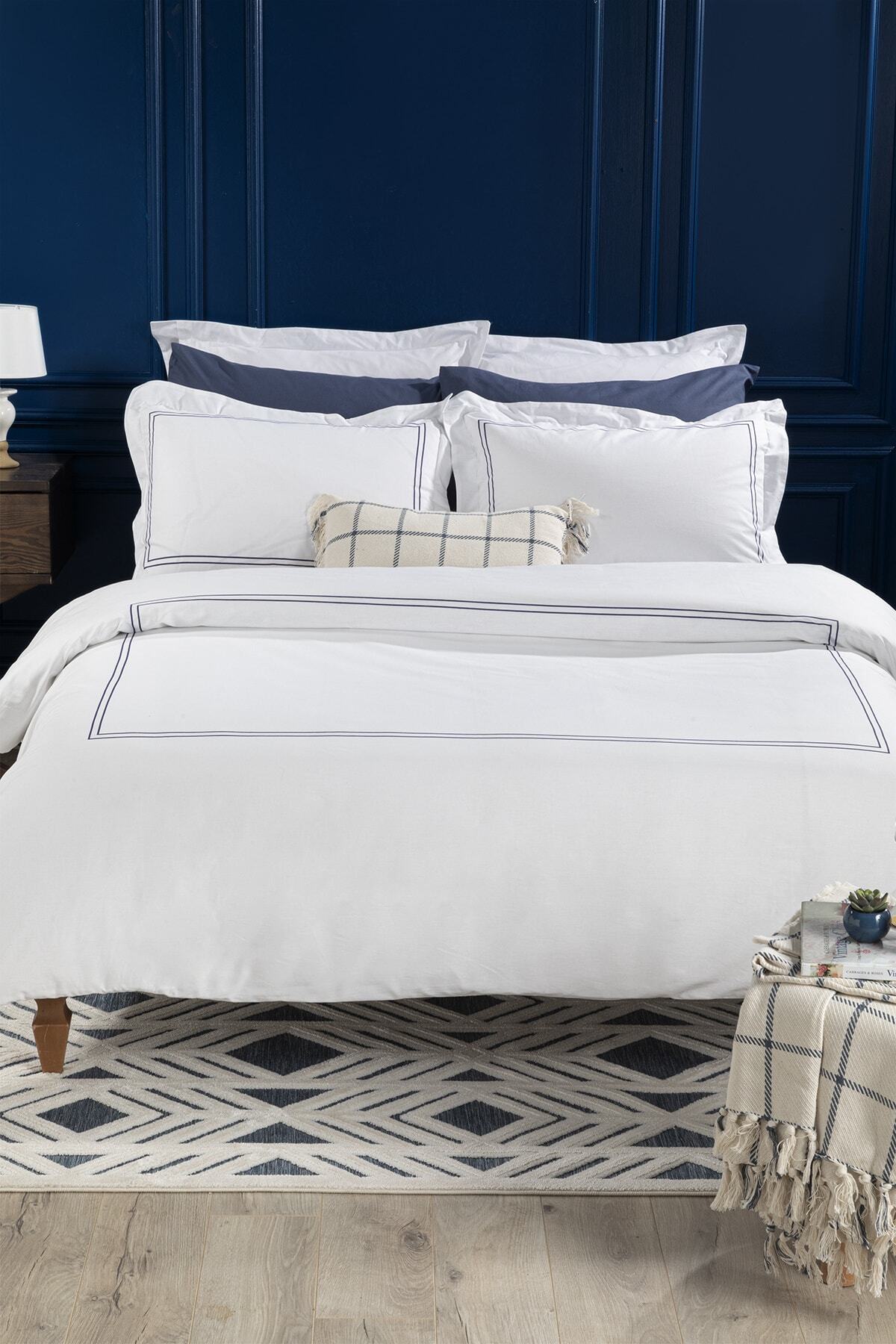 English Home Arcadia Pamuklu King Size Nevresim Takimi 240x220 Cm Lacivert Fiyati Yorumlari Trendyol