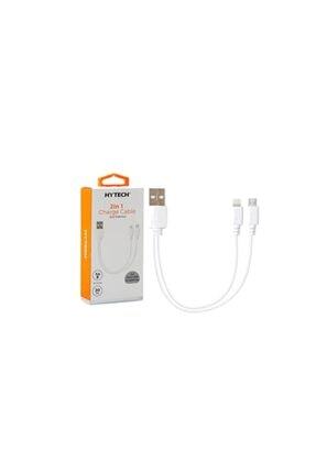 Hy-x114 2in1 20cm 3a Usb Lightning + Micro Kablo Image 0