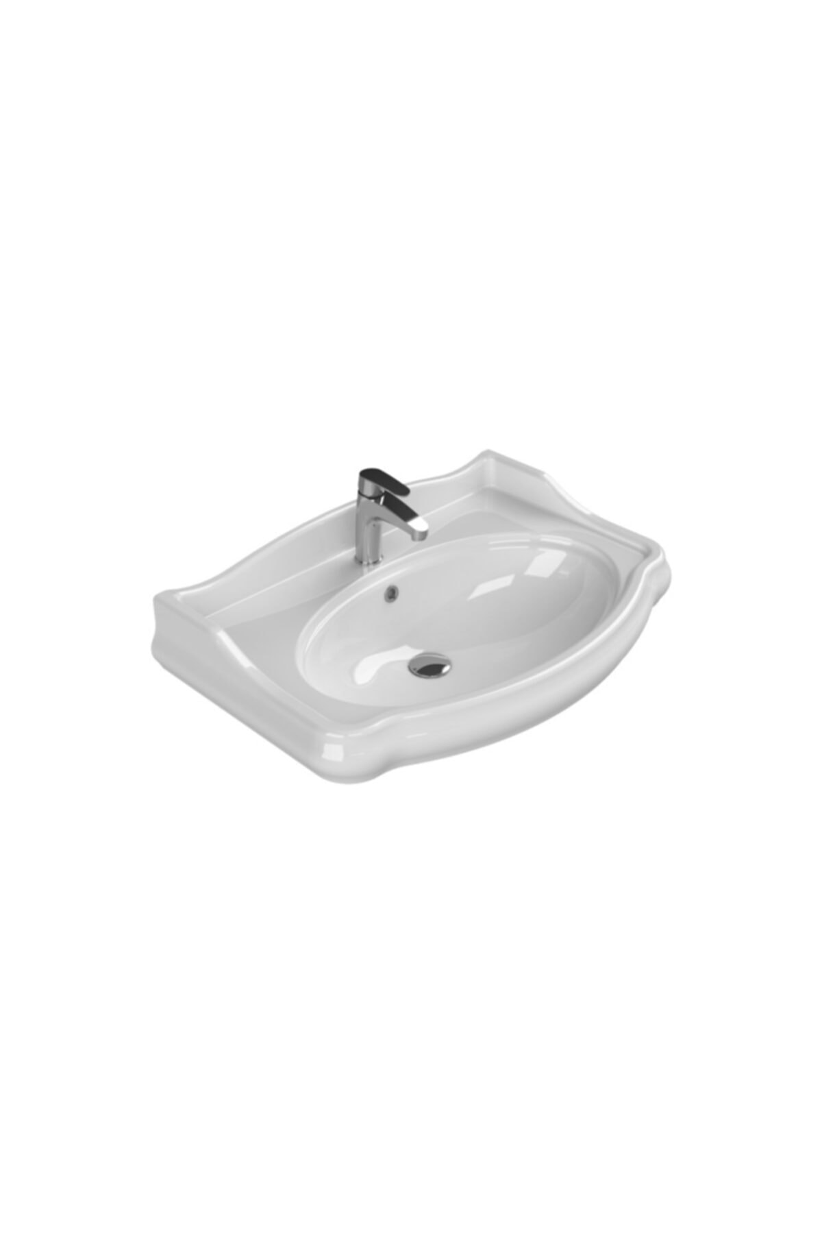 TURKUAZ Cerastyle 1837 Etajerli Lavabo 80x54 Cm