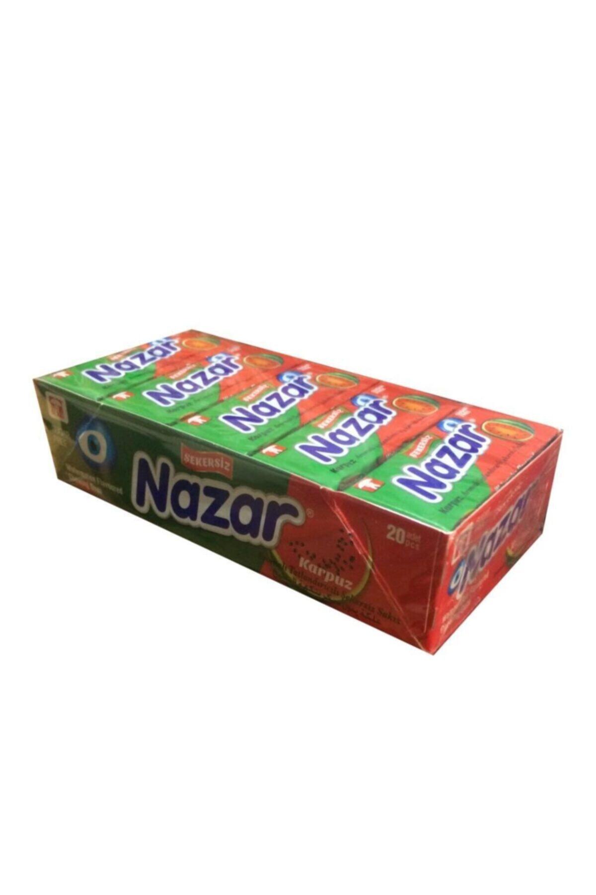 Nazar Saadet 5'li Stick Karpuz Aromalı Sakız 20'li Set