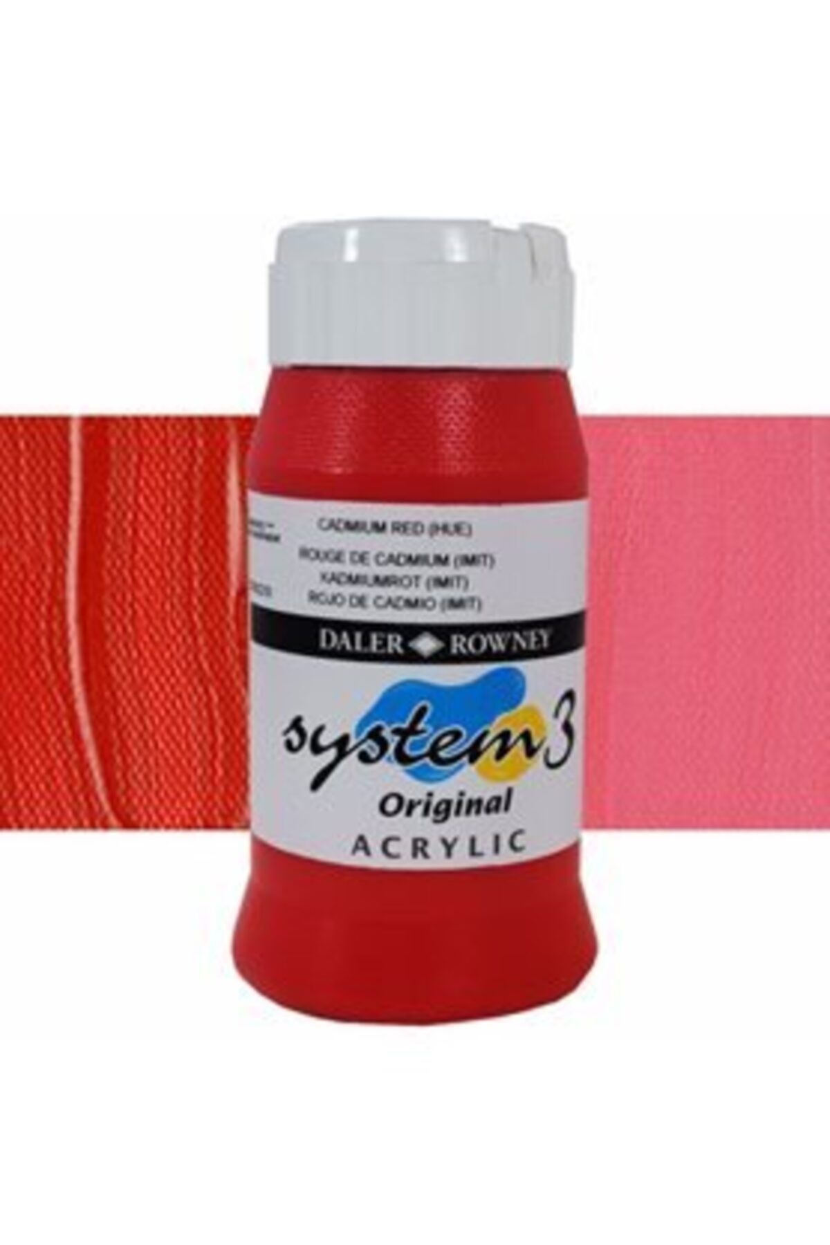 Daler Rowney System 3 Akrilik Boya 500ml - Cadmium Red Hue 503