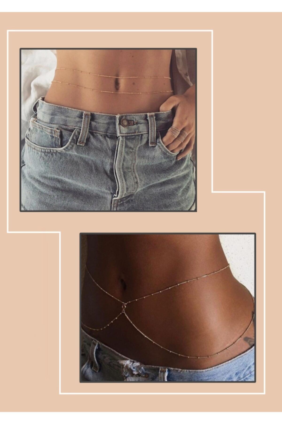 Meraklı Accessorize Bel Zinciri 2 Ürün Birlikte