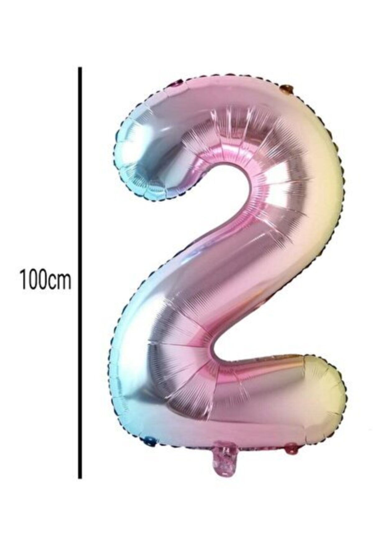 Aşkın Parti Evi 2 Rakam Renkli Folyo Balon