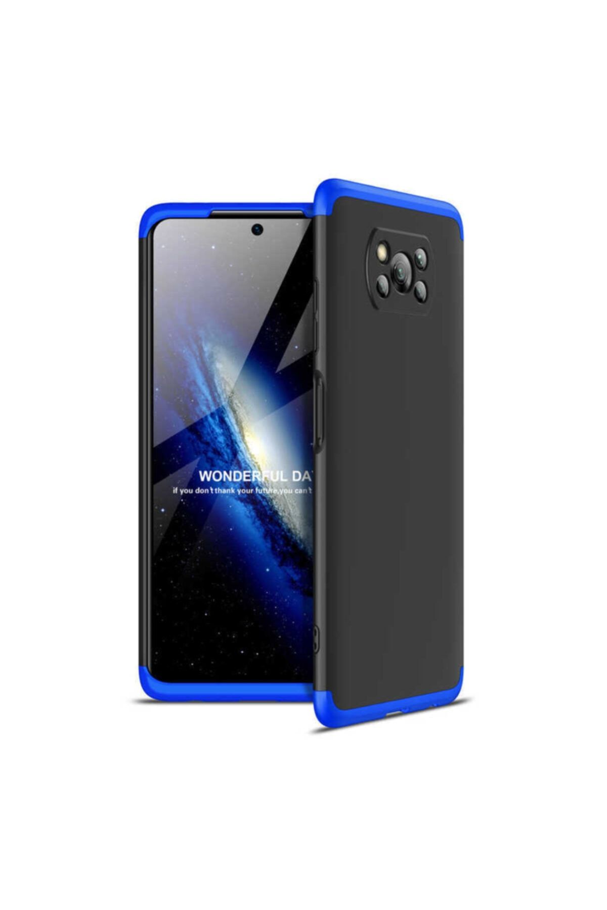 Xiaomi Cover Station Mi Poco X3 Pro Kılıf Ays Kapak 360° Tam Koruma Darbe Emici Kamera Koruyucu Mat Kapak